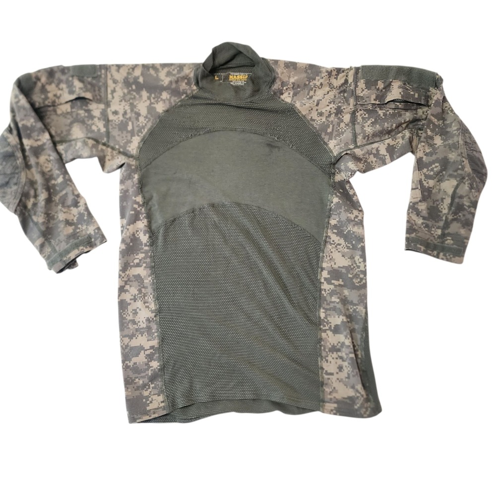 Massif Army Combat Shirt L Digital Camo Military Tactical Long‎ Sleeve Top